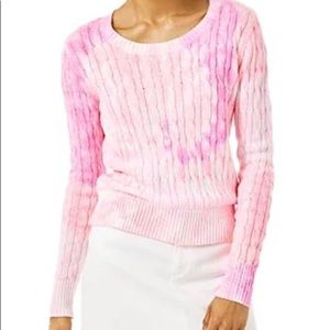 XS/S Lilly Pulitzer Cable Knit Tie Dye Sweater